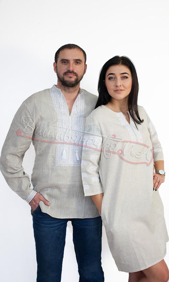 Вишиванка та плаття з білою вишивкою 7321 - фото 1 vishivano4ka.com.ua