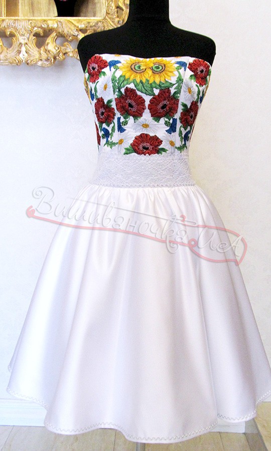 Платье на корсете с вышивкой 3025 - фото 1 vishivano4ka.com.ua