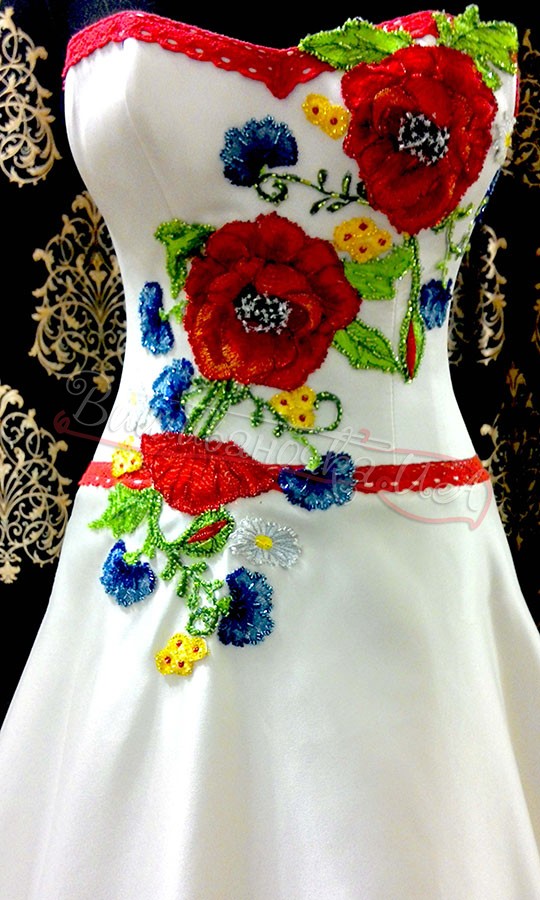 Жіноче атласне плаття з вишивкою 3001 - фото 3 vishivano4ka.com.ua