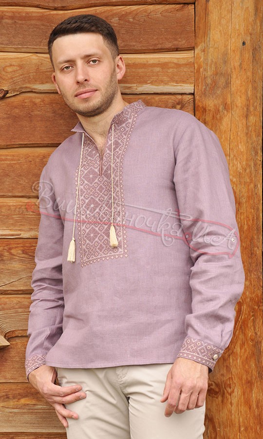 Парный пудрово-сиреневый набор МП16 - фото 2 vishivano4ka.com.ua