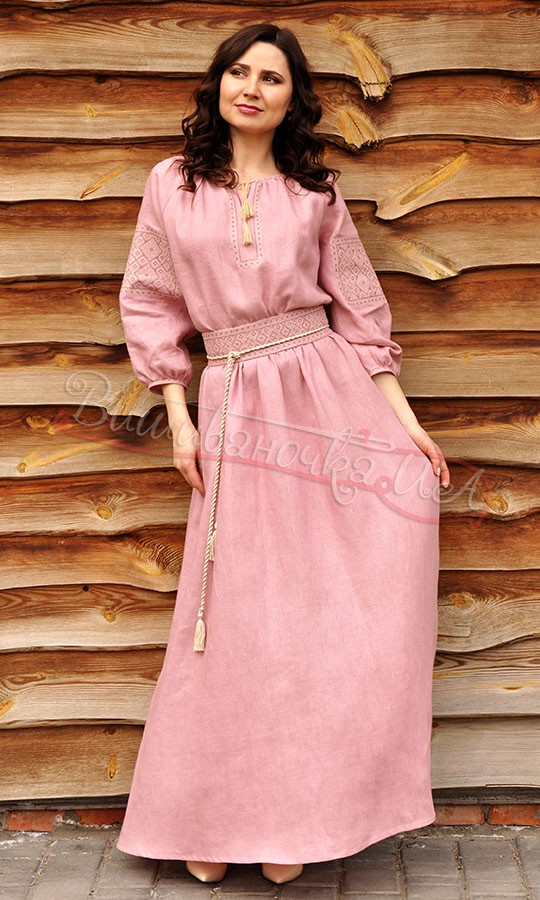 Парный пудрово-сиреневый набор МП16 - фото 3 vishivano4ka.com.ua