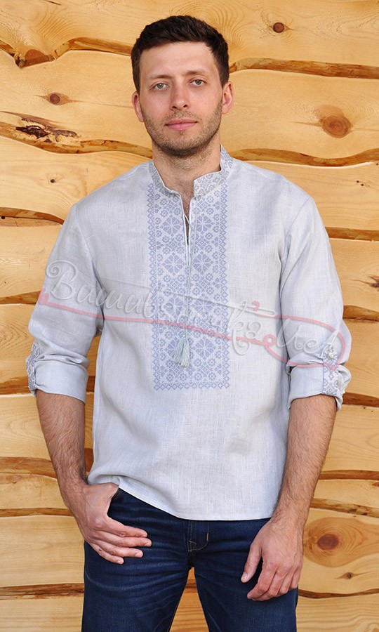 Вишиванка з натурального льону М211 - фото 1 vishivano4ka.com.ua