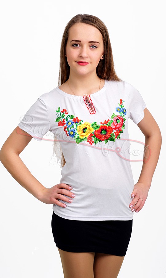 Женская футболка с вышивкой 3410 - фото 1 vishivano4ka.com.ua