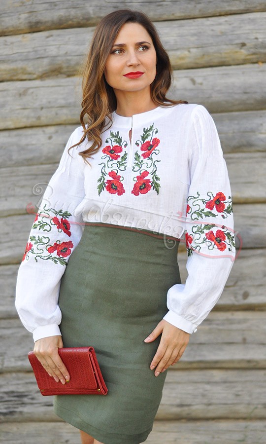 Вышиванка с маками Ж31 - фото 1 vishivano4ka.com.ua