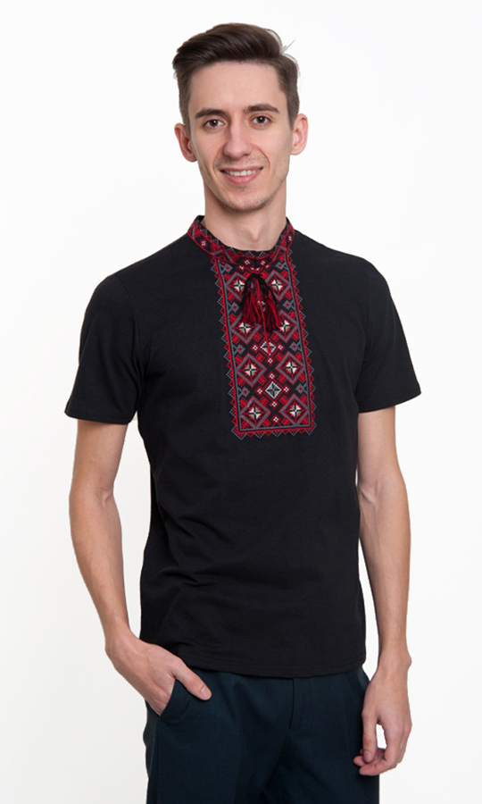 Футболка чорна чоловіча 50203 - фото 1 vishivano4ka.com.ua