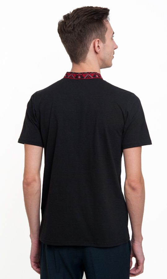 Футболка чорна чоловіча 50203 - фото 2 vishivano4ka.com.ua