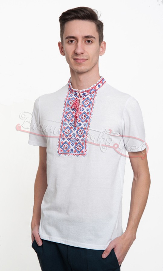 Футболка-вишиванка біла 50201 - фото 1 vishivano4ka.com.ua