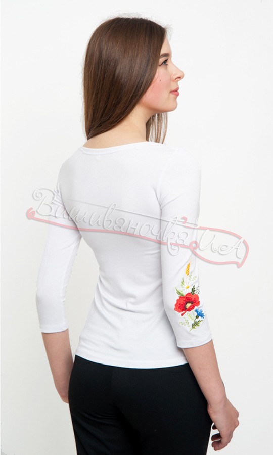 Жіноча футболка з довгим рукавом 50123д - фото 2 vishivano4ka.com.ua