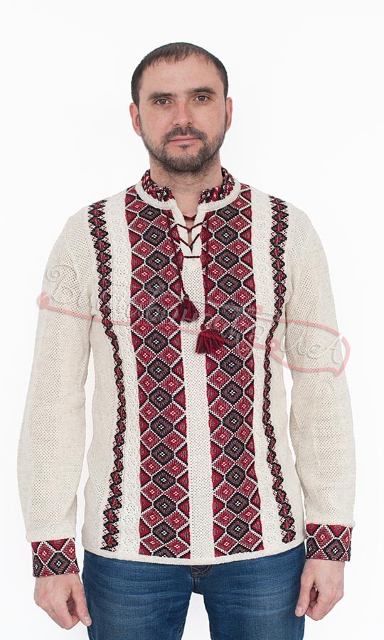 Мужская вязаная вышиванка  5273 - фото 1 vishivano4ka.com.ua