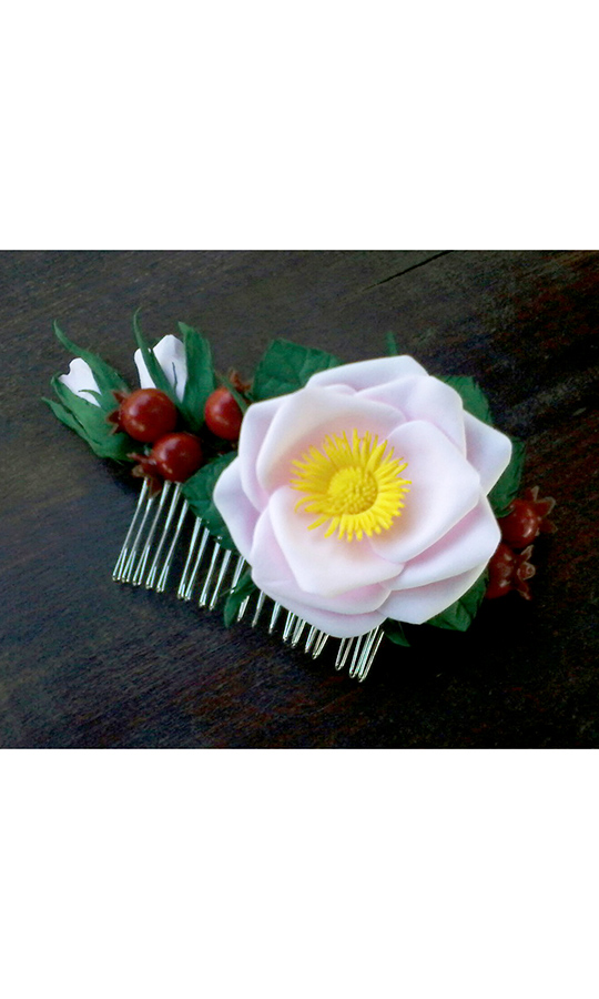 Гребень - заколка с цветами В14 - фото 1 vishivano4ka.com.ua