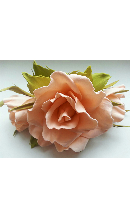 Роза с фоамирану ручной работы В17 - фото 1 vishivano4ka.com.ua