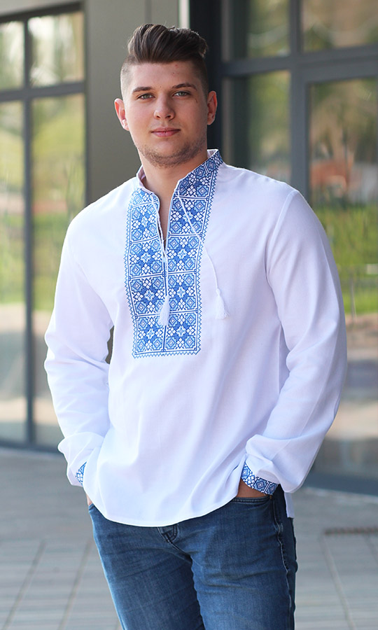 Мужская хлопковая вышиванка 3352 - фото 1 vishivano4ka.com.ua