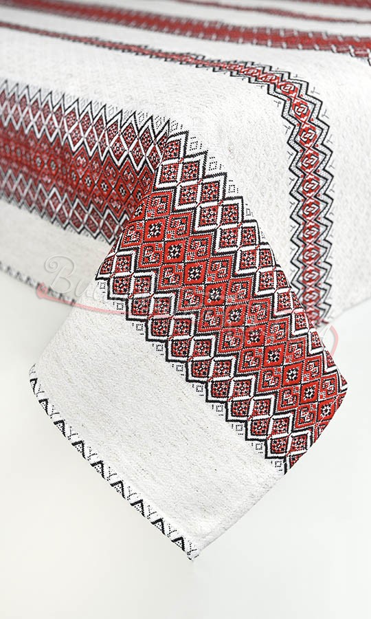 Скатерть с салфетками в украинском стиле с120-230ч - фото 3 vishivano4ka.com.ua