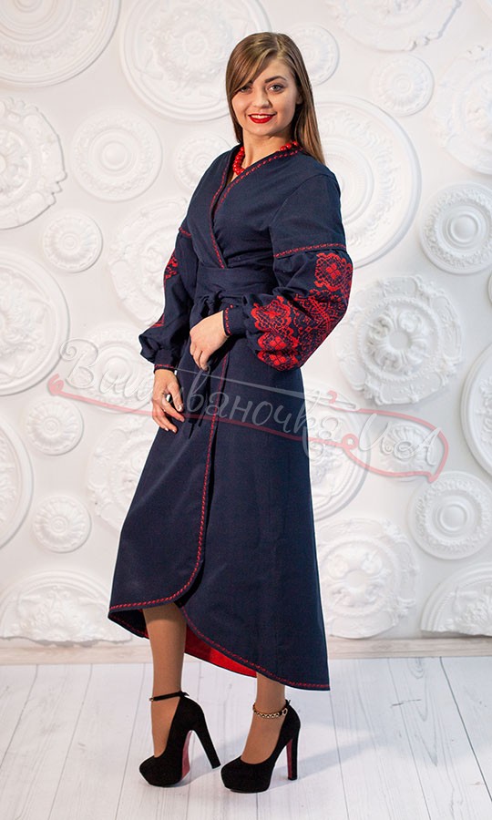 Жіноча сукня-пальто 7301 - фото 5 vishivano4ka.com.ua