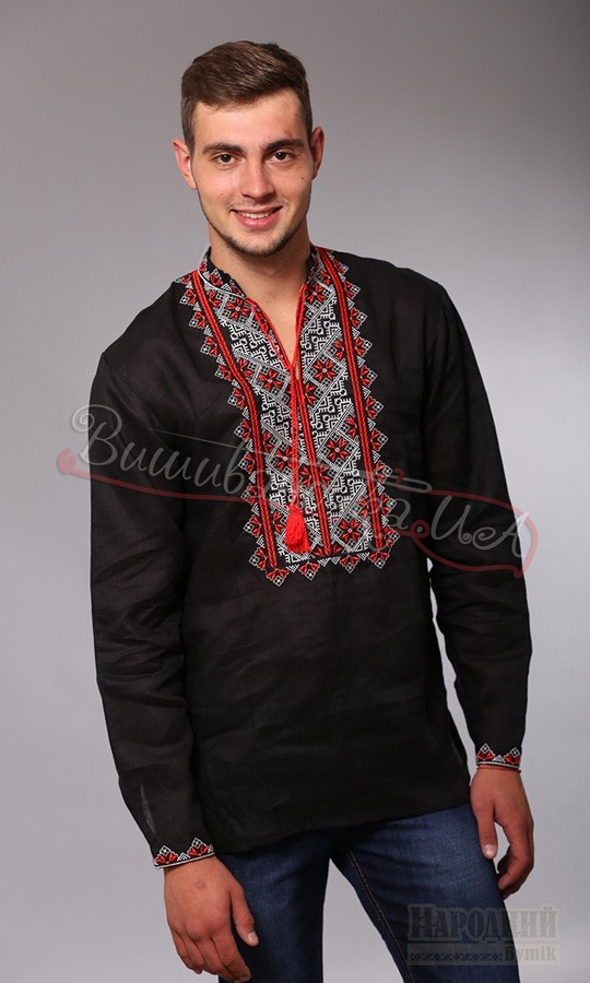 Вышиванка мужская на льне 3819 - фото 3 vishivano4ka.com.ua