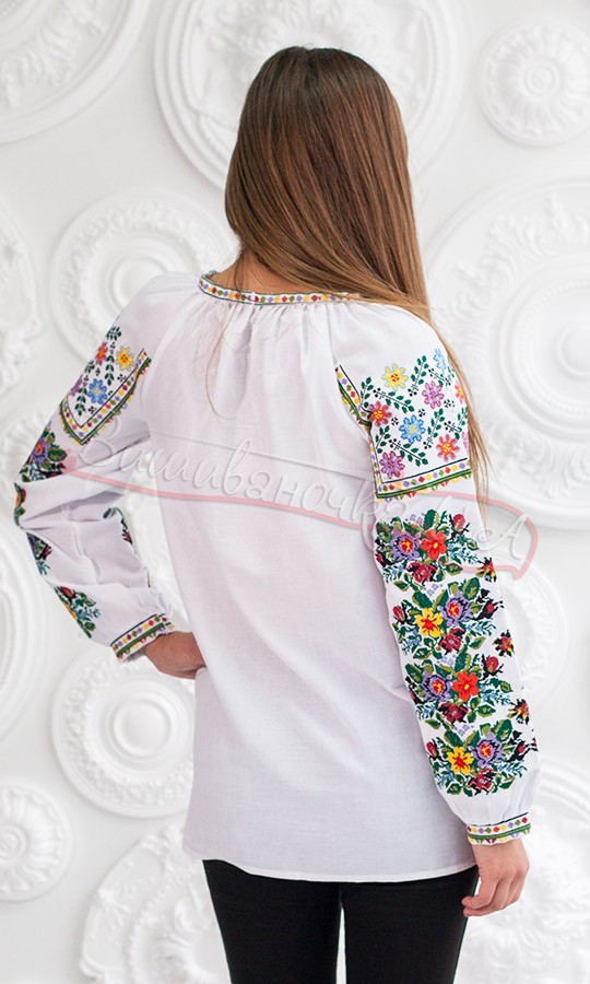 Стильна вишиванка з квітковим орнаментом 3244 - фото 3 vishivano4ka.com.ua