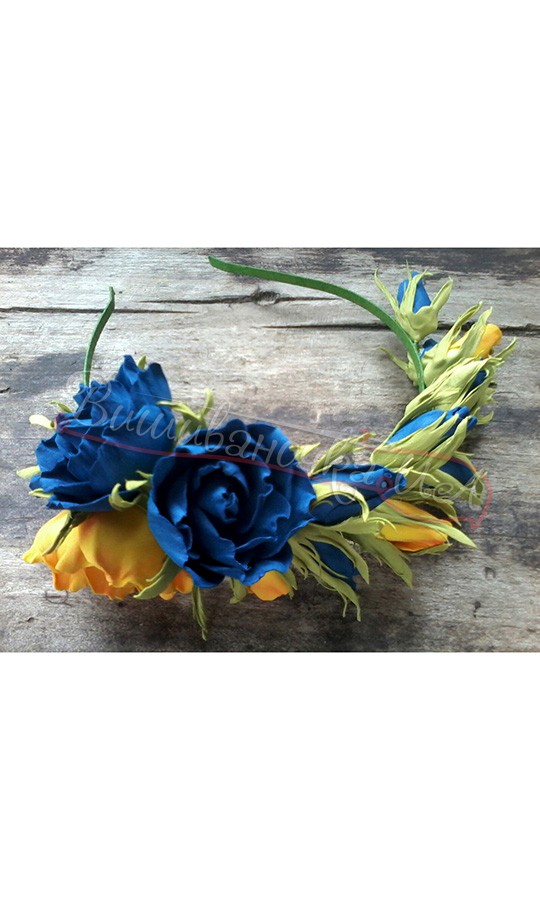 Обруч для волосся ручної роботи В49 - фото 1 vishivano4ka.com.ua