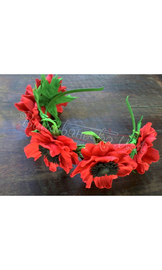 Обруч з маками В53 - фото 1 vishivano4ka.com.ua