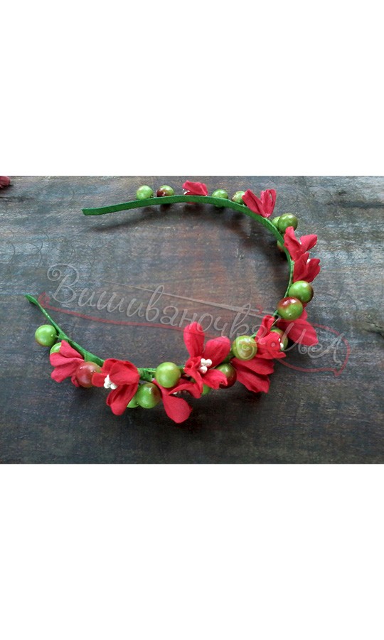 Венок из цветов, ручная работа В65 - фото 1 vishivano4ka.com.ua