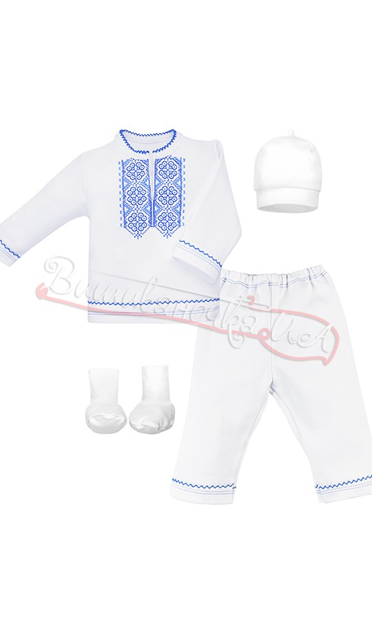 Комплект для хрестин для хлопчика 16-1.1 - фото 1 vishivano4ka.com.ua