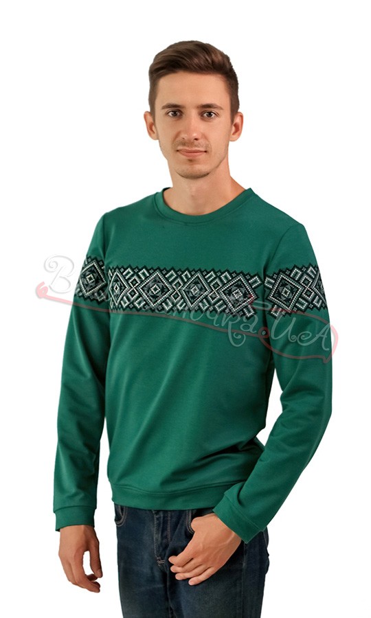 Кофта чоловіча з геометричним узором 6207 - фото 3 vishivano4ka.com.ua