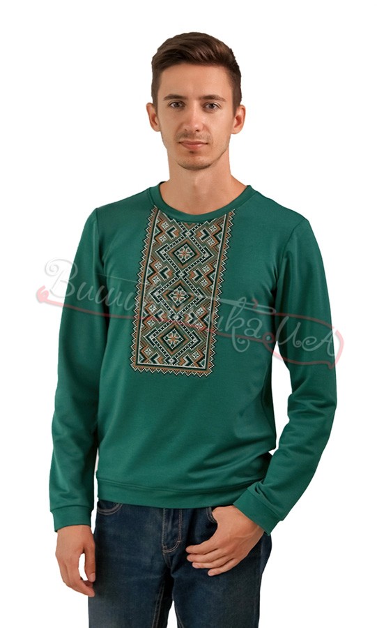 Чоловіча кофта з геометричним орнаментом 6204 - фото 1 vishivano4ka.com.ua