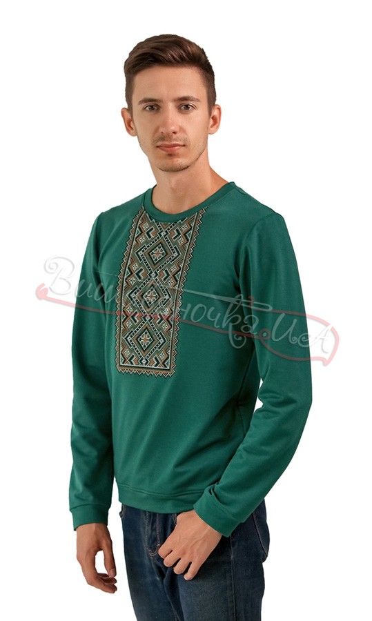 Чоловіча кофта з геометричним орнаментом 6204 - фото 3 vishivano4ka.com.ua