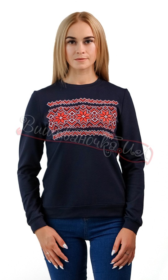 Кофта вишита з червоним орнаментом 6105 - фото 1 vishivano4ka.com.ua