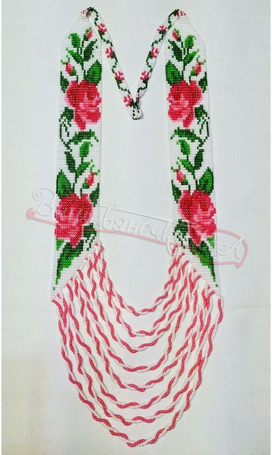 Гердан з бісеру Троянди 8005 - фото 1 vishivano4ka.com.ua