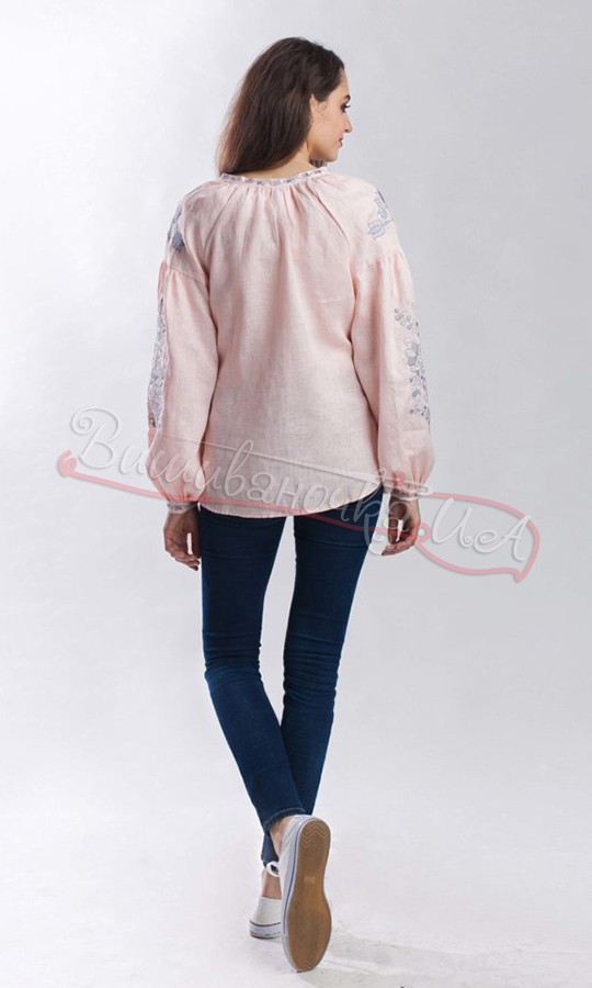 Вишита сорочка ніжно-рожевого кольору 1017 - фото 4 vishivano4ka.com.ua