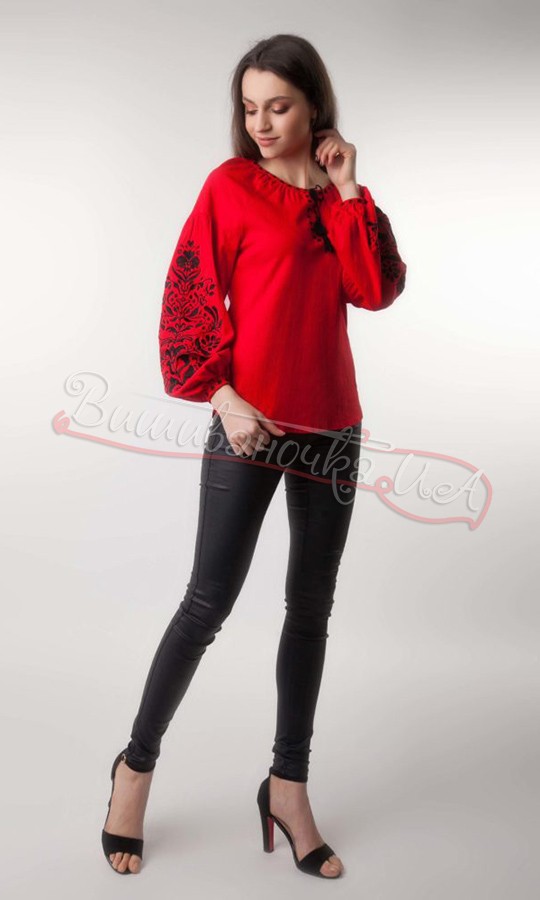 Яскрава жіноча вишиванка з льону 1042 - фото 3 vishivano4ka.com.ua