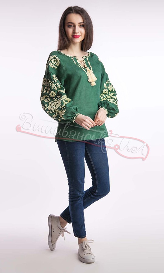 Рубашка вышитая с цветочным узором 1016 - фото 3 vishivano4ka.com.ua