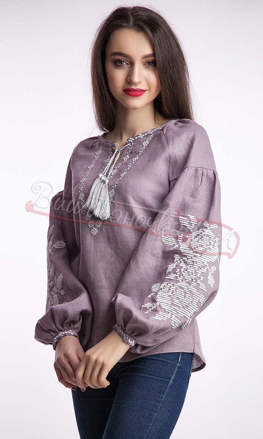 Рубашка-вышиванка из льна 1045 - фото 1 vishivano4ka.com.ua