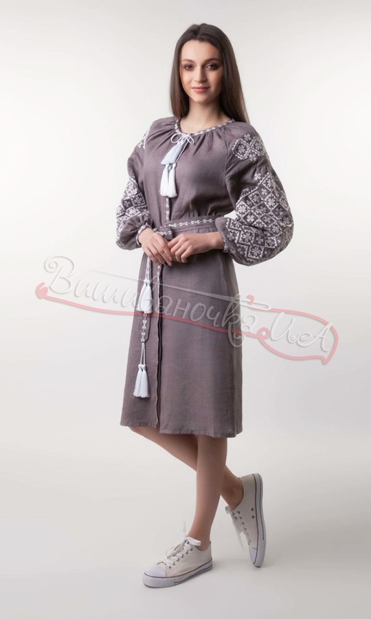 Вышитое платье из льна 1542 - фото 1 vishivano4ka.com.ua