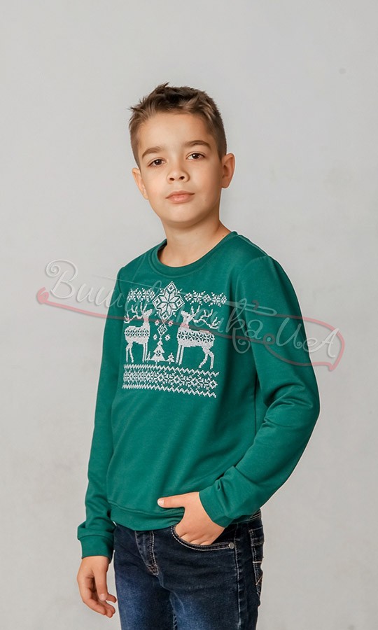 Світшот з оленями 6311 - фото 2 vishivano4ka.com.ua