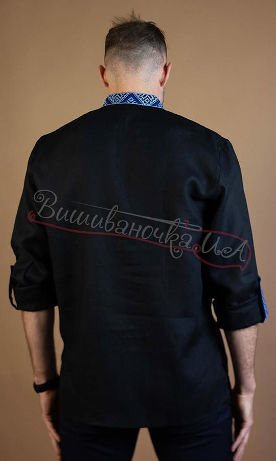 Чоловіча вишиванка з пат-манжетом 319-9+ - фото 3 vishivano4ka.com.ua