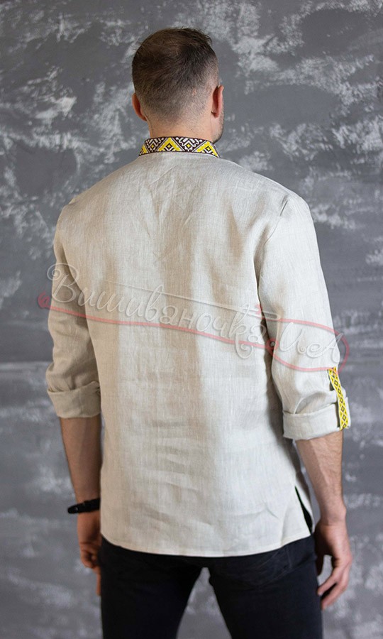 Чоловіча вишита сорочка, пат-манжет 319-4+ - фото 4 vishivano4ka.com.ua