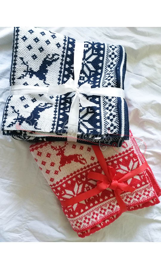 Теплый новогодний плед 20197 - фото 2 vishivano4ka.com.ua