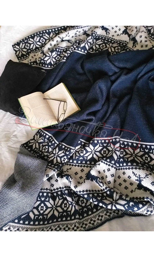 Теплый новогодний плед 20197 - фото 3 vishivano4ka.com.ua