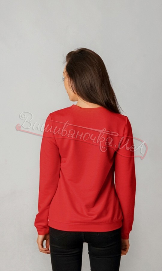 Праздничная женская кофта с оленями 6112 - фото 3 vishivano4ka.com.ua