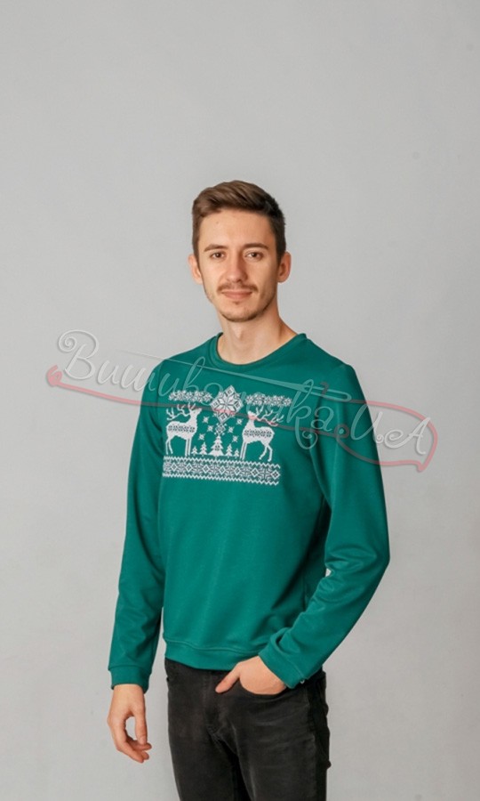 Мужской свитер с вышивкой 6210 - фото 2 vishivano4ka.com.ua