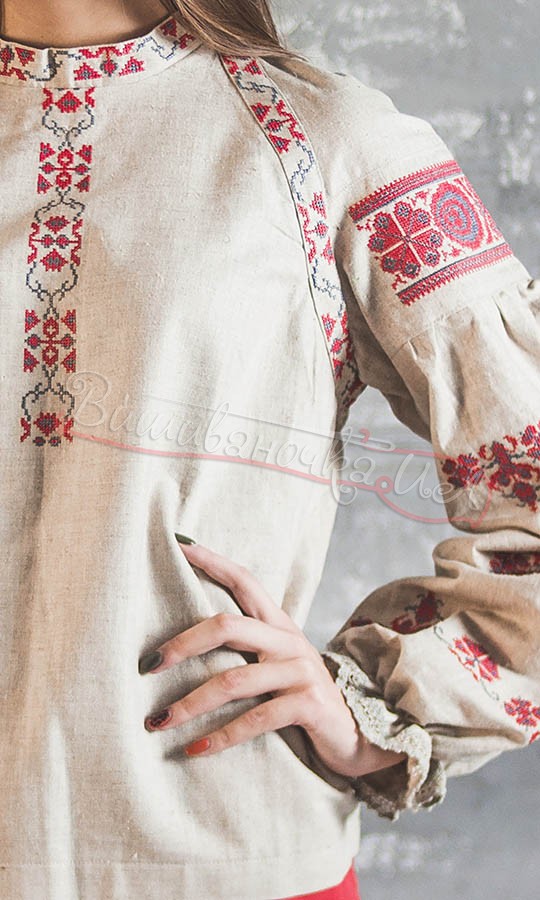 Жіноча блуза з льону Ч 7338 - фото 3 vishivano4ka.com.ua