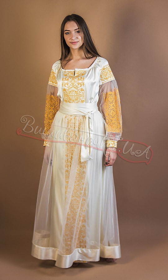 Изысканное женское платье 7347 - фото 2 vishivano4ka.com.ua