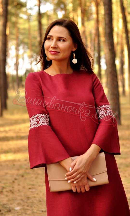 Вышитое женское платье А-силуэта П36 - фото 2 vishivano4ka.com.ua