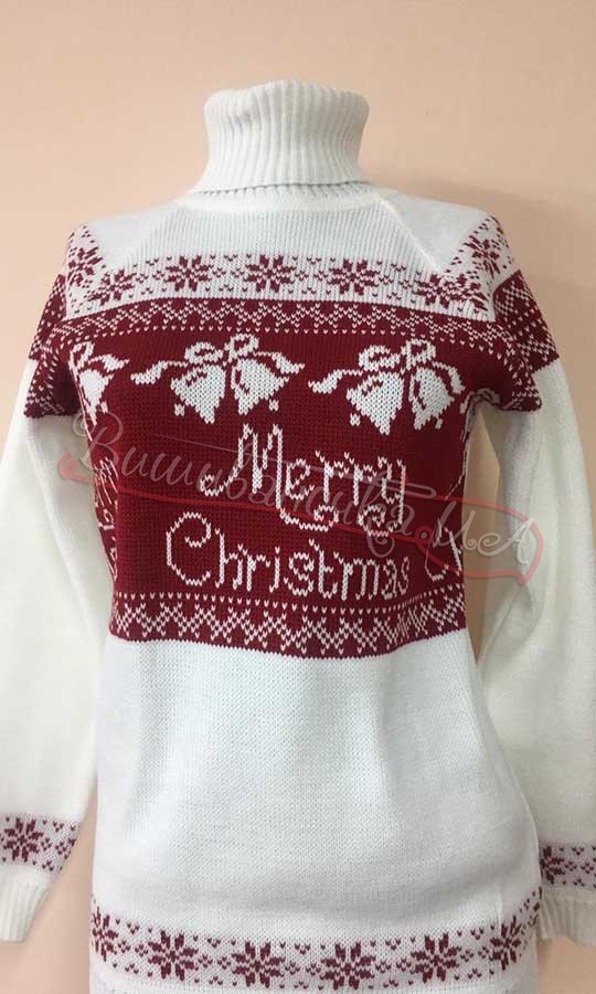 Новогодний женский гольф 0024 - фото 1 vishivano4ka.com.ua