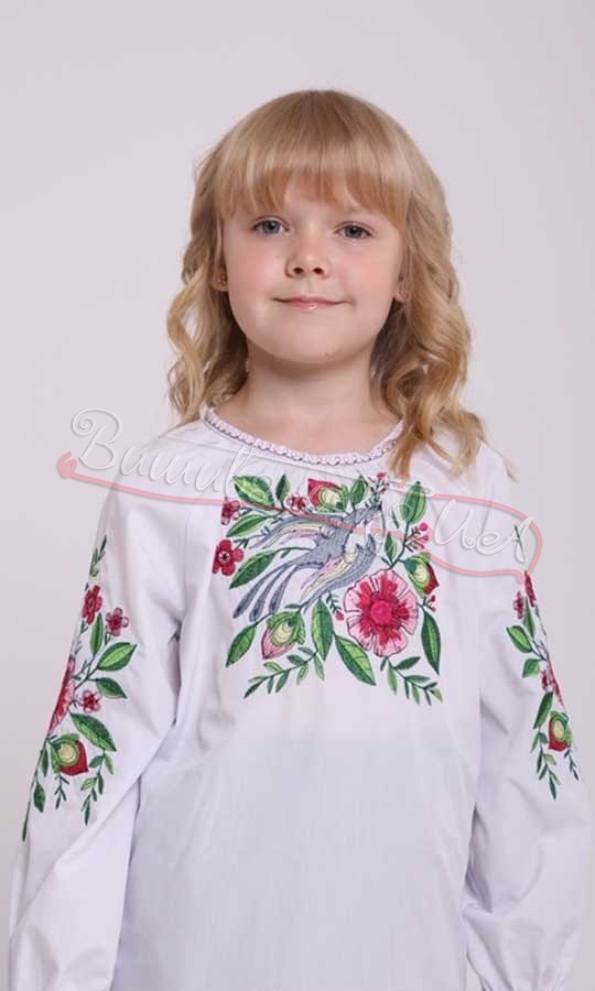 Стильная вышиванка для девочки 4342 - фото 3 vishivano4ka.com.ua