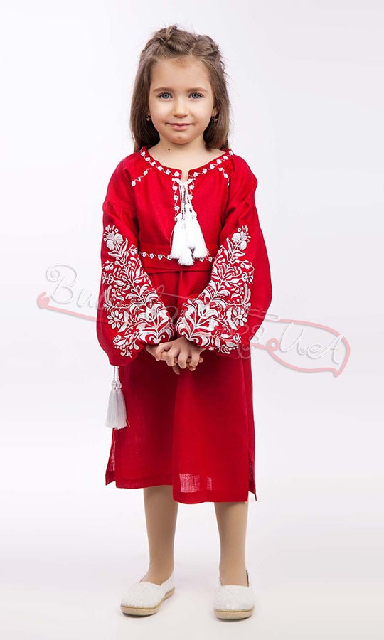 Сукня з вишивкою для дівчинки 4525 - фото 1 vishivano4ka.com.ua