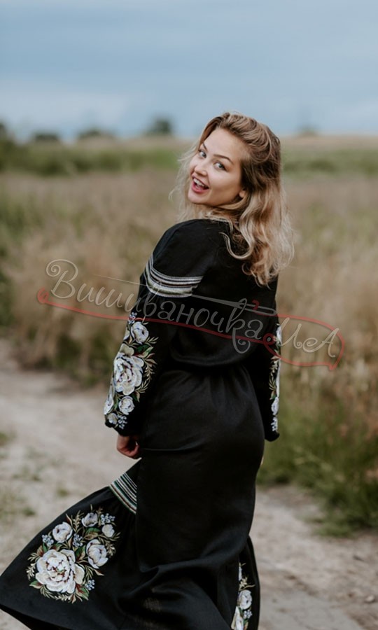 Сукня з квітковим візерунком 4529 - фото 4 vishivano4ka.com.ua