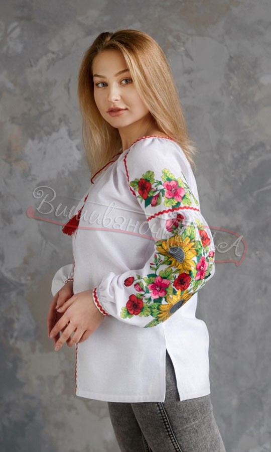 Сорочка з вишивкою соняхів 4558 - фото 2 vishivano4ka.com.ua