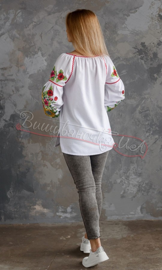 Сорочка з вишивкою соняхів 4558 - фото 3 vishivano4ka.com.ua